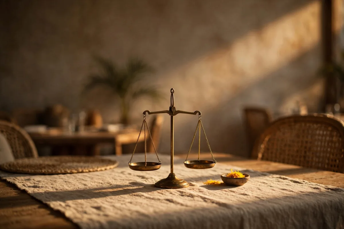 A small balance scale